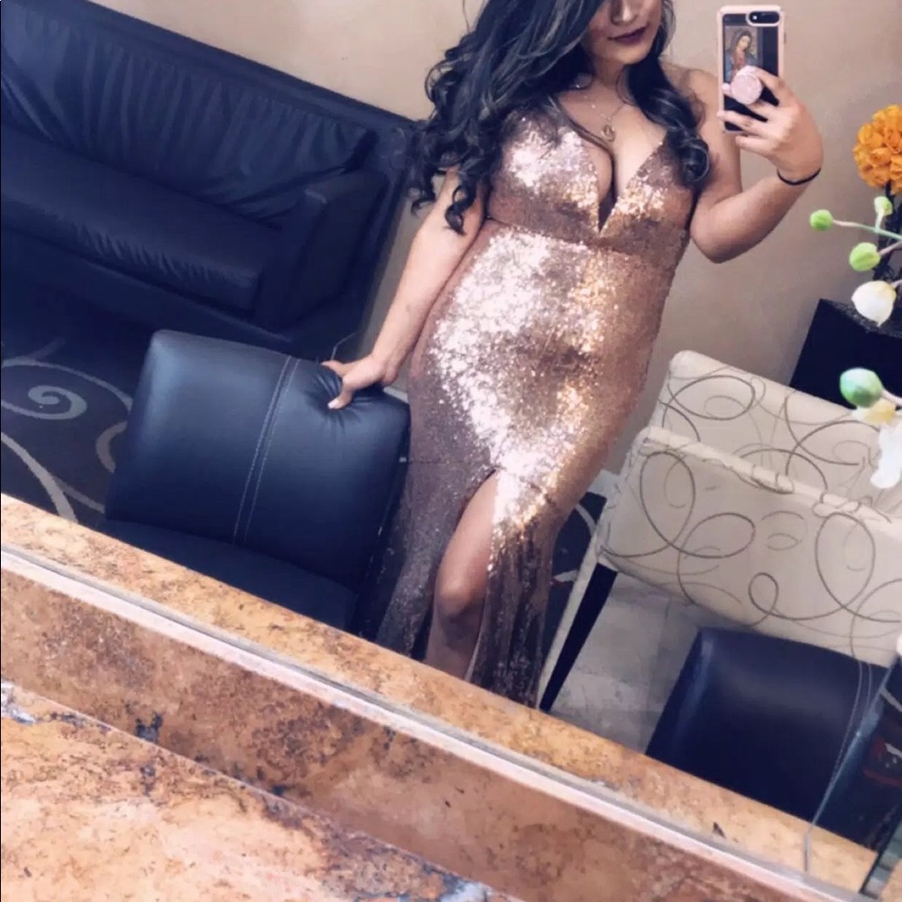 Gold dress